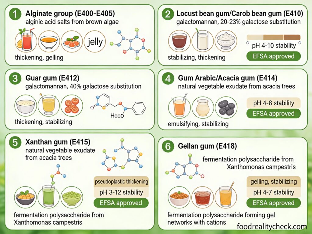 E400-E418 Natural Gums
