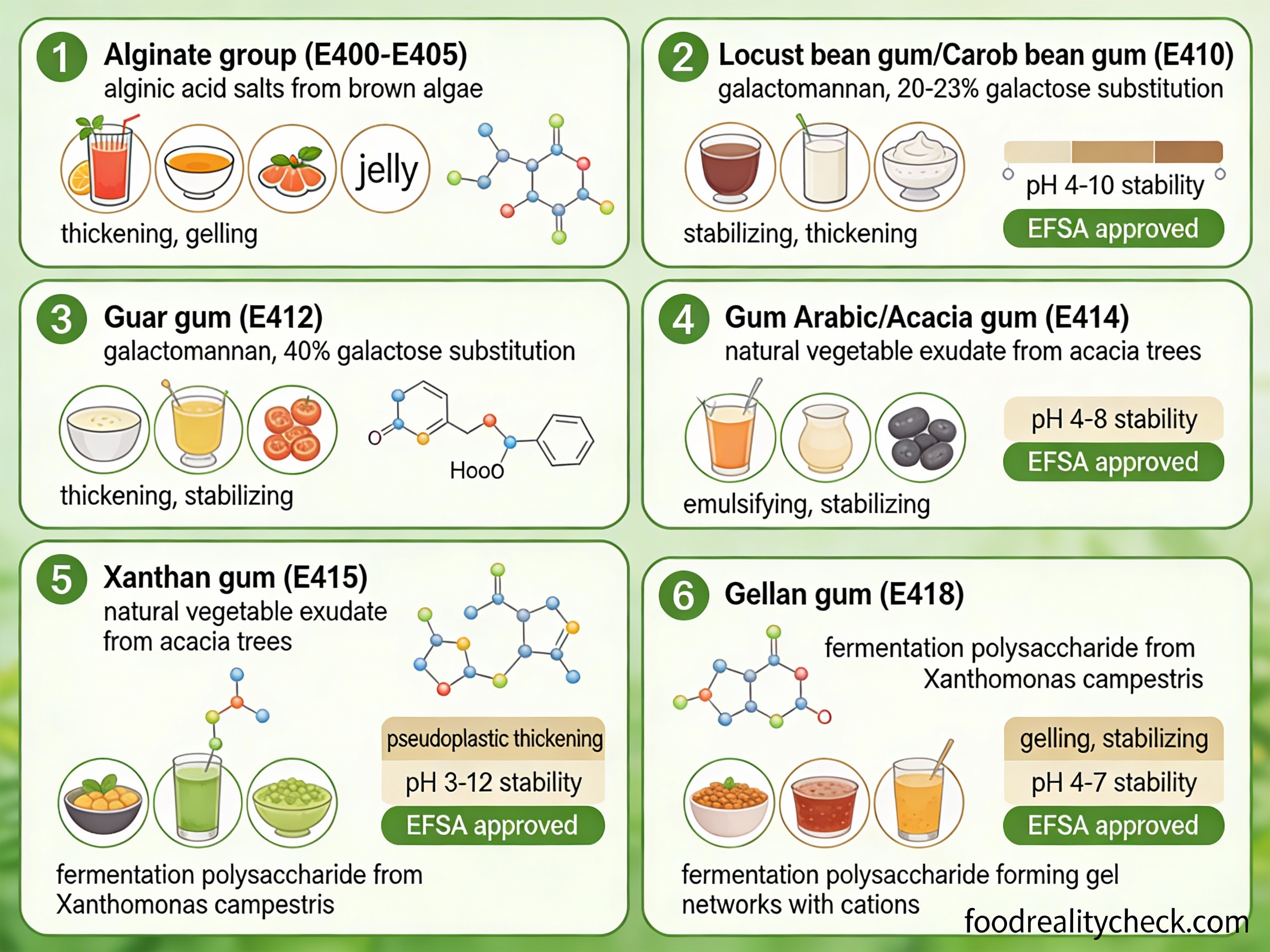 E400-E418 Natural Gums