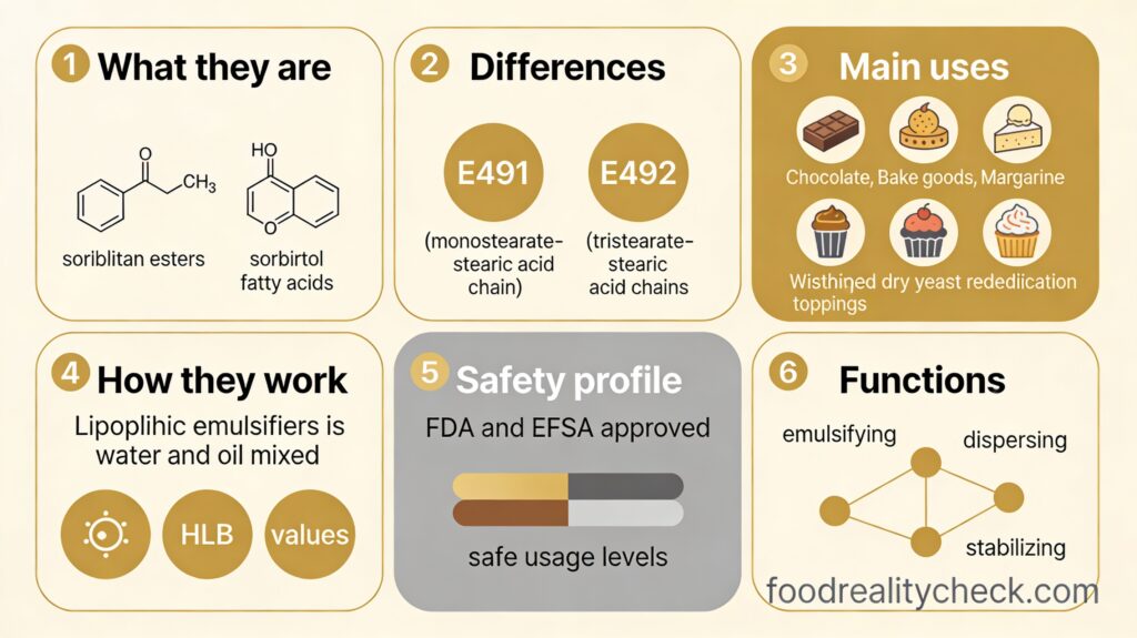 E491, E492 - Sorbitan Esters