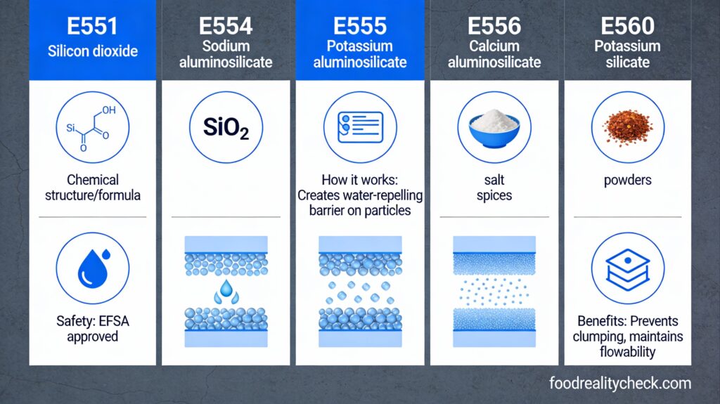 E551-E560 - Silicates